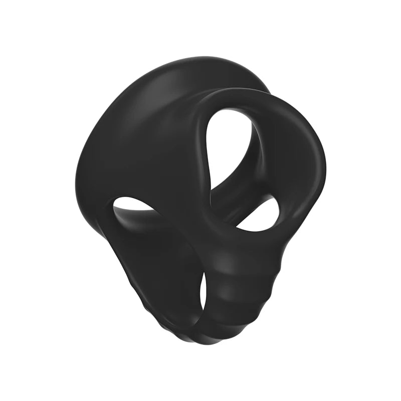 Silicone Penis Cock Ring Delay Ejaculation Erection Chastity Cage Adjustable Scrotum Bondage Lock Cockring Adult Sex Toy for Men