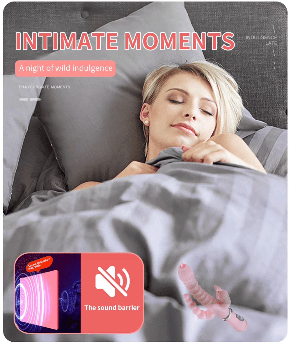 Rabbit G Spot Dildo Vibrator Clitoris Stimulator Penis Anal Double Penetration Tongue Licking Double Rod Sex Toy For Women Adult