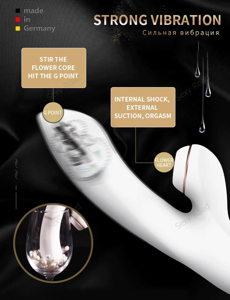 German satisfyer 10 Speed Sucking Vibrators G spot Clit Stimulation Silicone Vibration Nipple Sucker dildo UYO rabbit vibrator