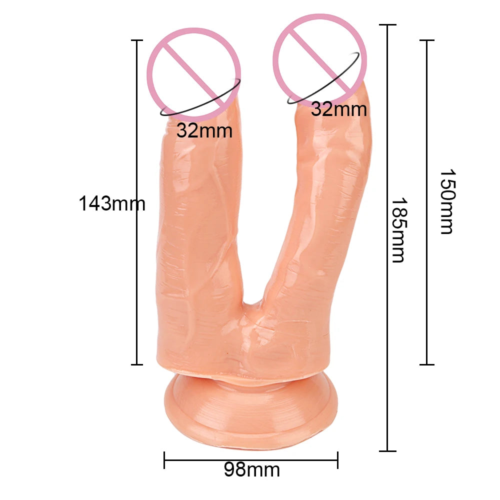 VATINE Silicone Double Dildo Vibrators G spot Clitoris Stimulate Anal Plug Clitoris Stimulator Waterproof Female Masturbation