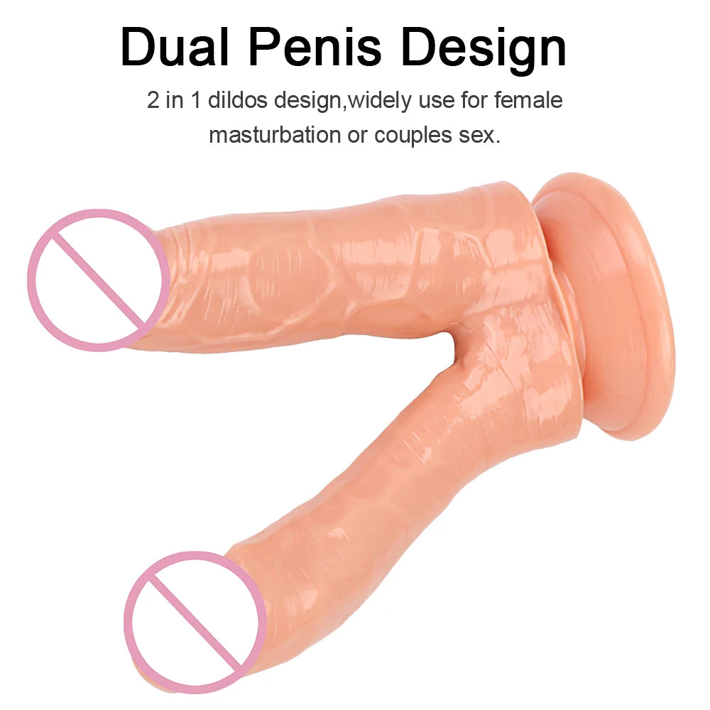 VATINE Silicone Double Dildo Vibrators G spot Clitoris Stimulate Anal Plug Clitoris Stimulator Waterproof Female Masturbation