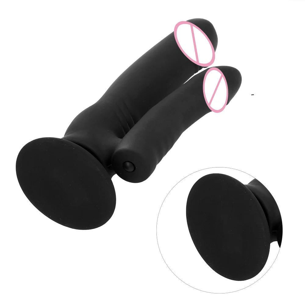 VATINE Silicone Double Dildo Vibrators G spot Clitoris Stimulate Anal Plug Clitoris Stimulator Waterproof Female Masturbation