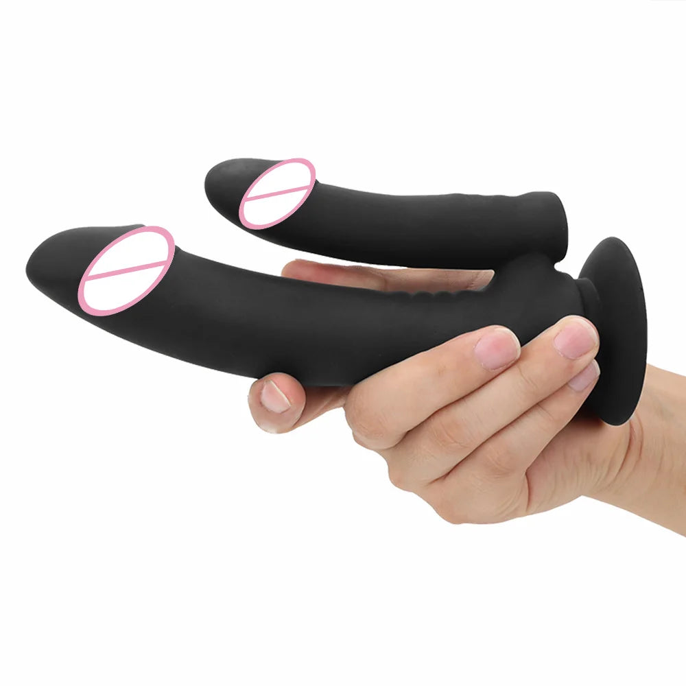 VATINE Silicone Double Dildo Vibrators G spot Clitoris Stimulate Anal Plug Clitoris Stimulator Waterproof Female Masturbation