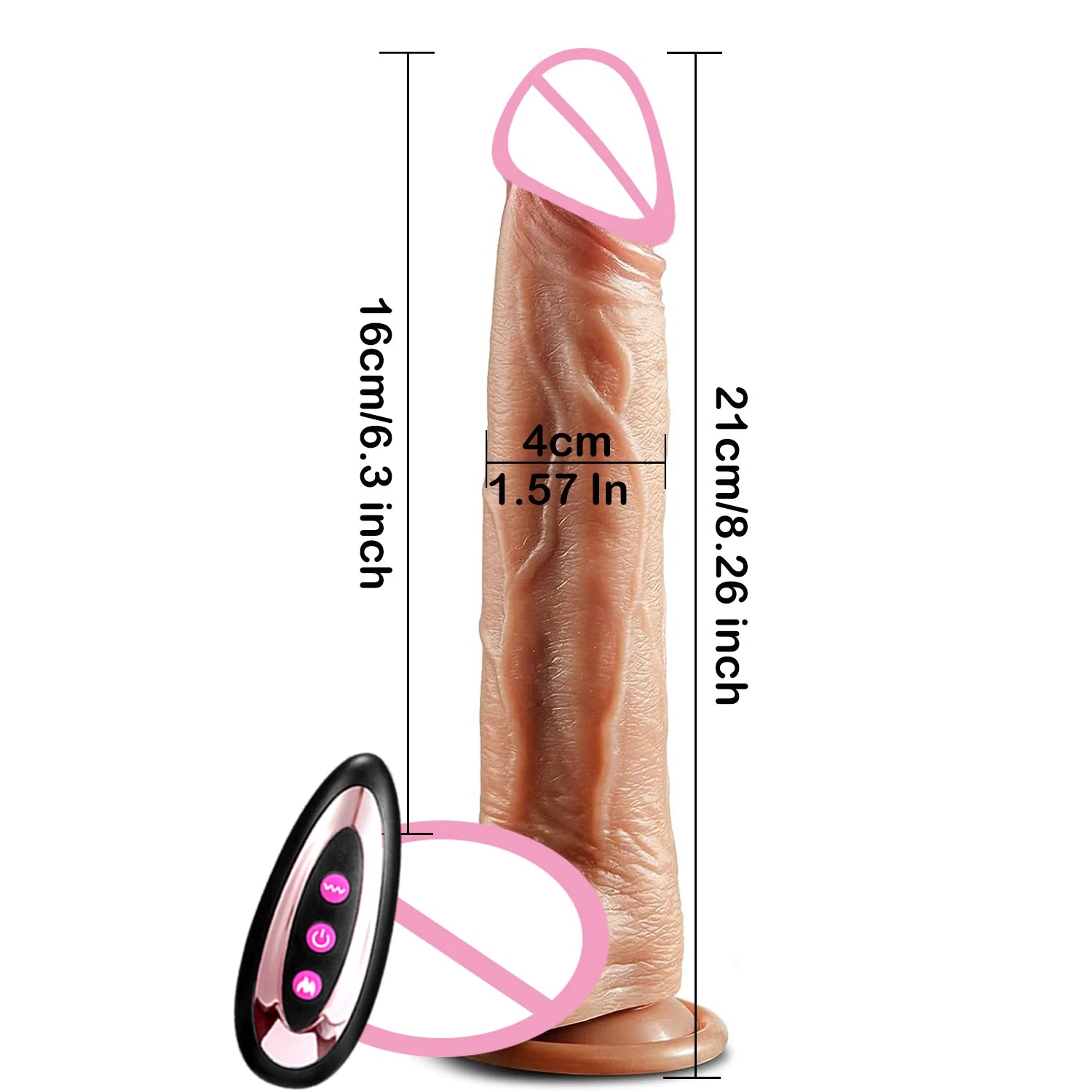 Realistic Dildos Vibrator Big Penis Telescopic Heating Silicone Female Dildos for G Spot Anal Stimulation Vibrators for Women 18