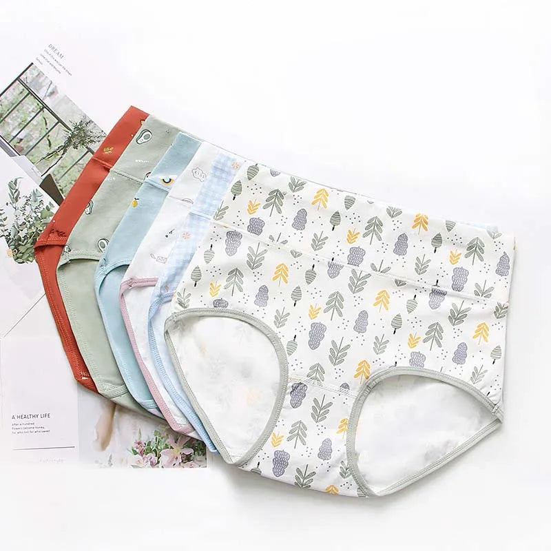 Women's Underwear Cotton High Waist Panties Female Abdominal Briefs Girls Graphene Antibacterial Underpant Ladies Sexy Lingeries