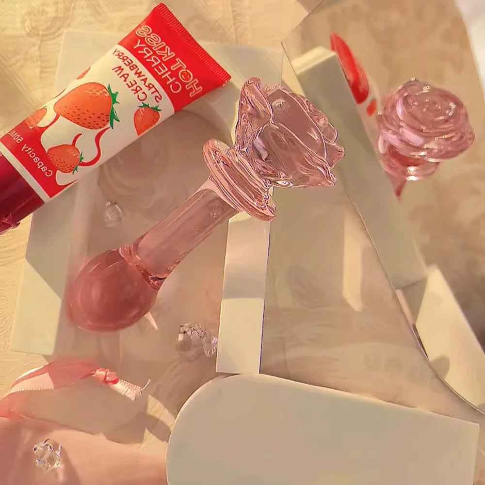 Sex Toy for Women Glass Anal Dildos Long Anal Plug Pink Glass Butt Plug Smooth But Plug Women Masturbation Dildos Female Sex Toy