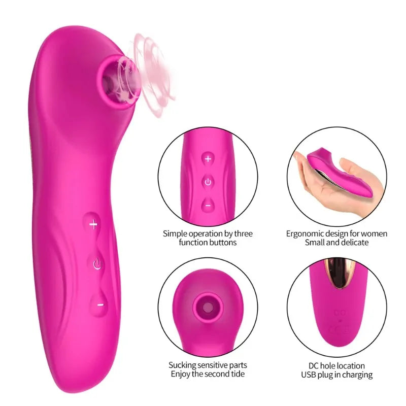 TINGNAI Powerful Vibrator Clitoris Sucking Toy Vibrators Stimulator Vacuum clit sucker Masturbator glass sucker toy for Women