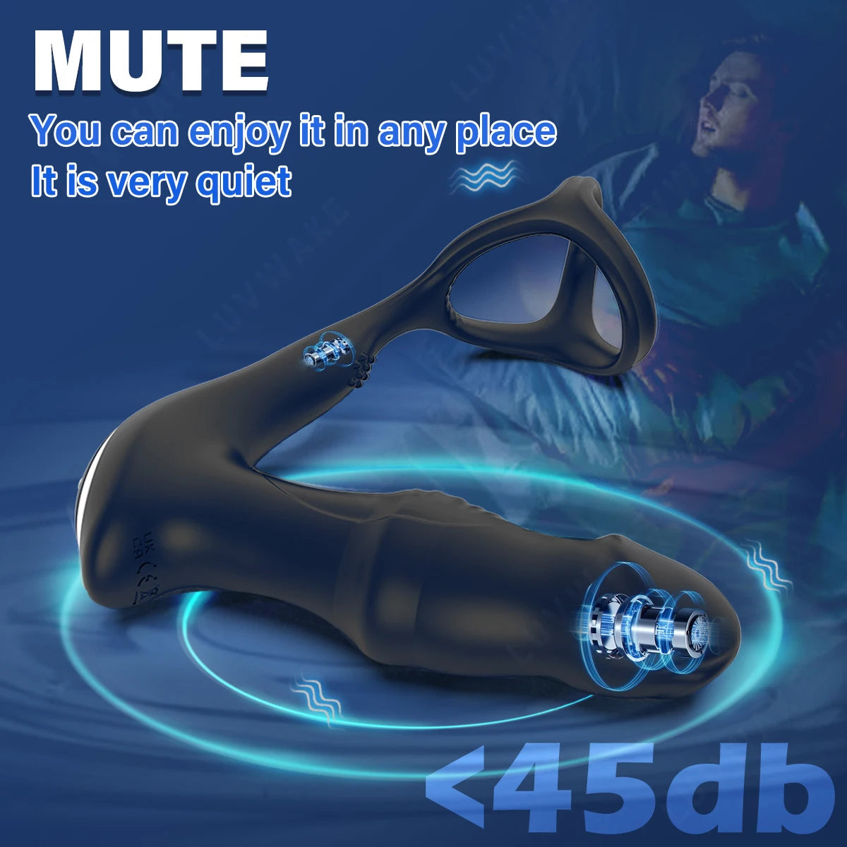 Penis Ring Cock Ring Dick Sleeve Male Prostate Massager Silicone Male Masturbator Male Anal Vibrator Adult Sex Toy for Men