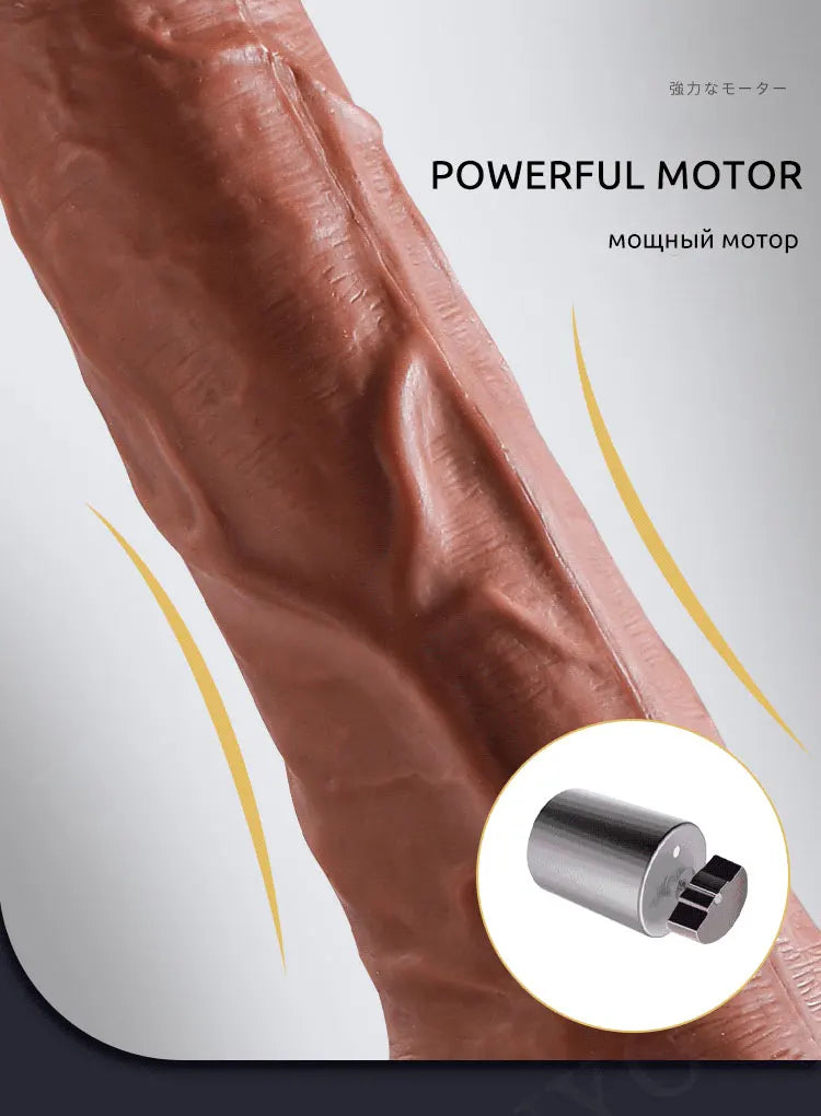 realistic big dildo vibrator penis telescopic swing heating silicone dildos female remote control vibrators for women UYO