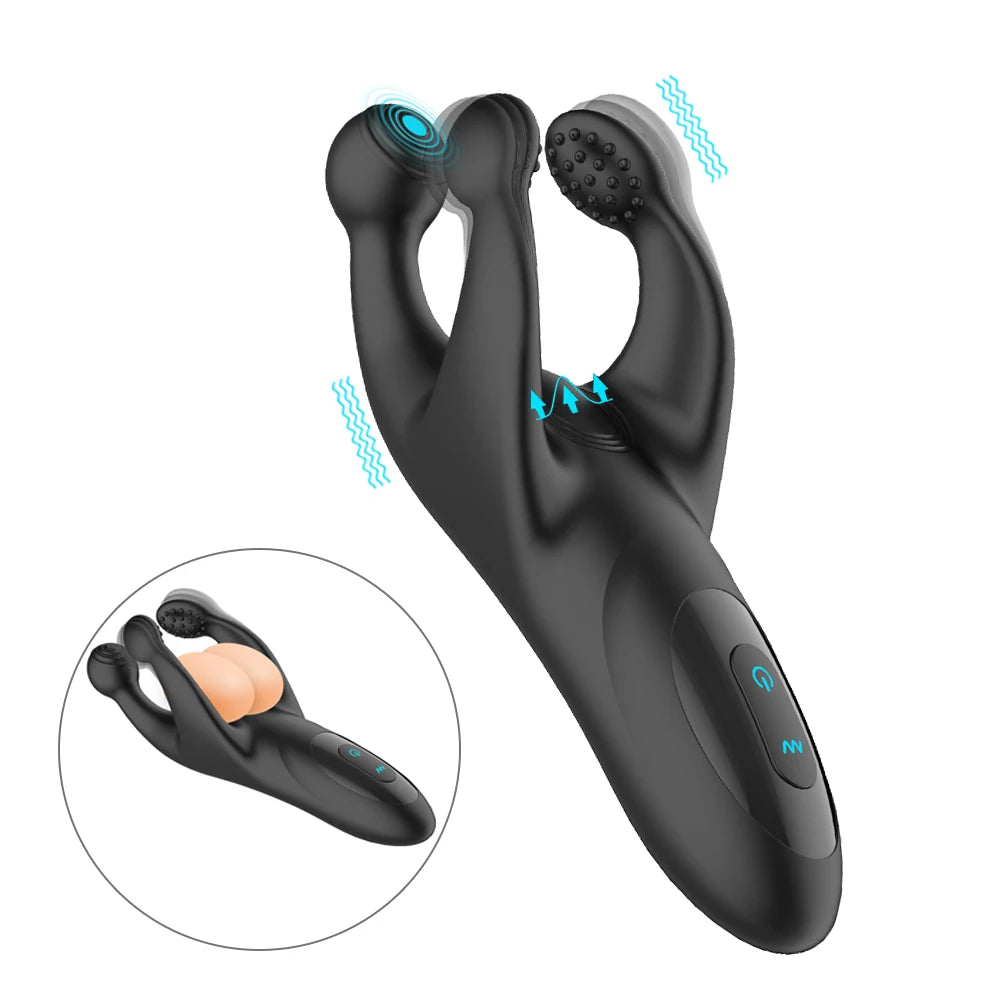 Testicle Massager Vibrators for Men Sexy Toys Silicone Prostate Massager for Men Couple Scrotum Stimulator Men's Adult Goods