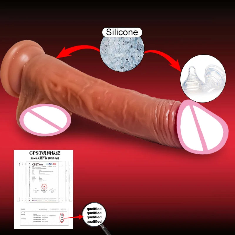 Realistic Dildo Sex Toys for Women Telescopic Vibrators with Female Vagina Stimulator Dildos Vibrators Big Penis Anal Plug Dick