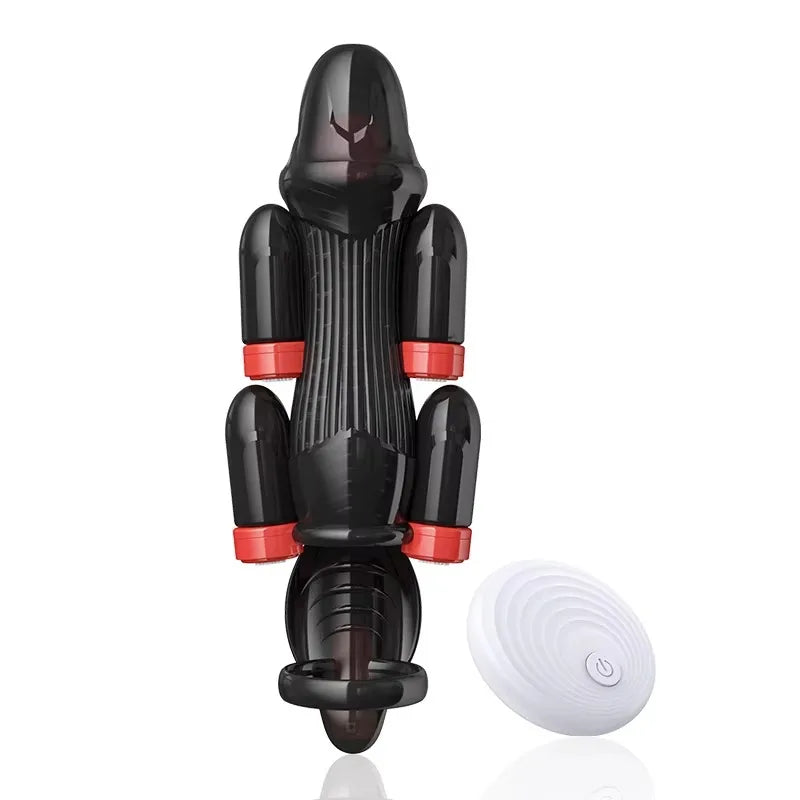 Male Powerful Penis Trainer Glans Stimulation Massager 6 motors Penis Vibrators Bullet Masturbator Delayed Ejaculation Trainer