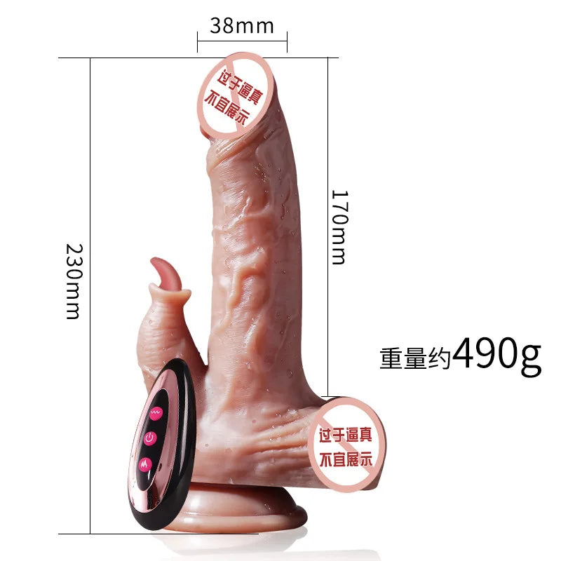 Big Dildo Vibrator Rechargeable Penis Artificial Telescopic Swing Heating Remote Control Vibrators For Women Silicone Dildos