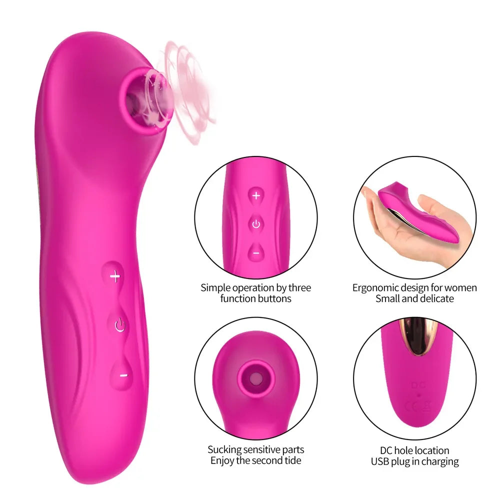 TINGNAI Powerful Vibrator Clitoris Sucking Toy Vibrators Stimulator Vacuum clit sucker Masturbator glass sucker toy for Women