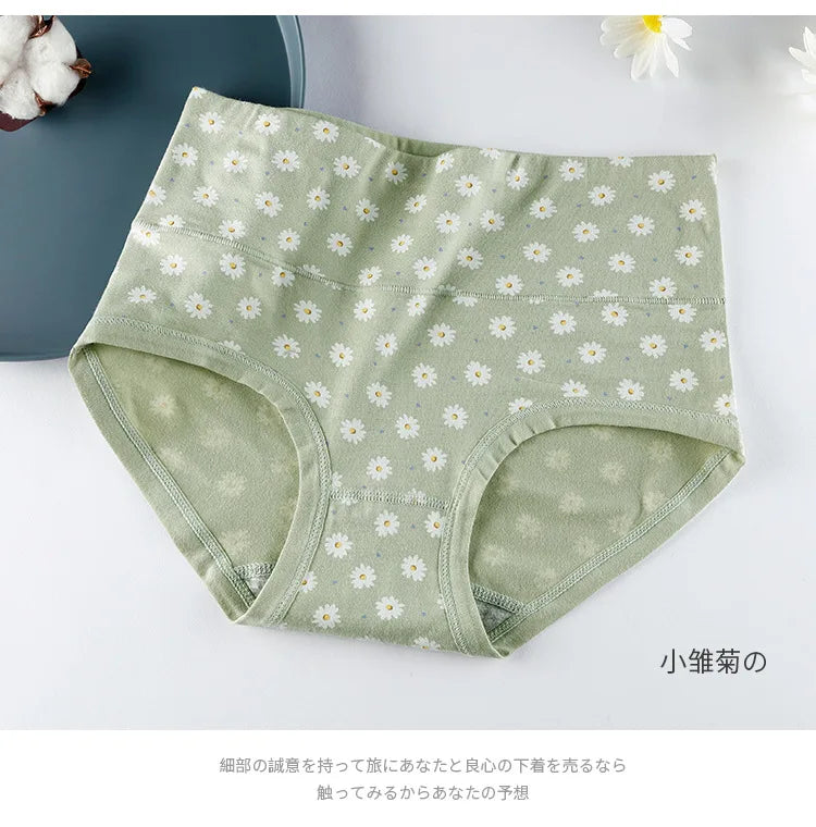 Women's Underwear Cotton High Waist Panties Female Abdominal Briefs Girls Graphene Antibacterial Underpant Ladies Sexy Lingeries