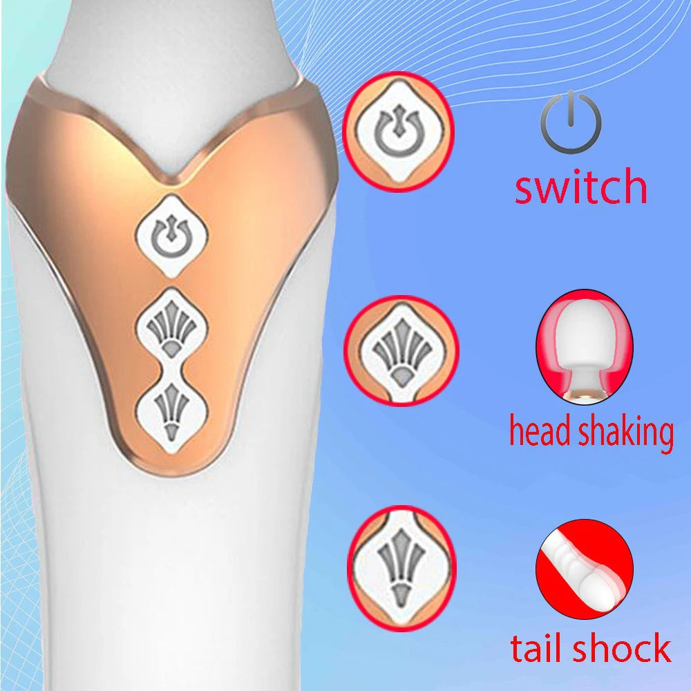 AV Vibrator with 10 Frequency Vibrating Sex Toy for Women Vagina G Spot Double Stimulation Vagina Massager Female Sex Toys