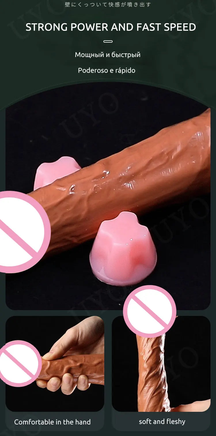 realistic big dildo vibrator penis telescopic swing heating silicone dildos female remote control vibrators for women UYO