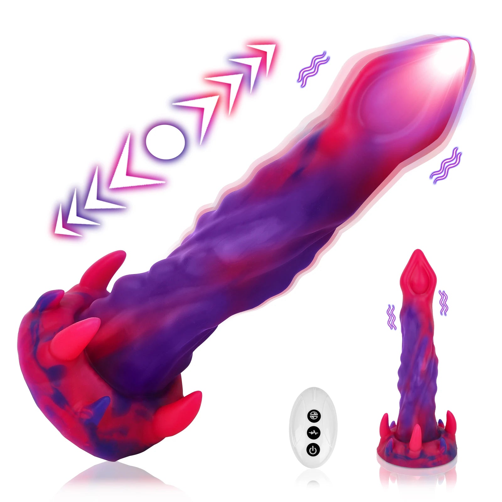 HESEKS 10.2 inch Thrusting Dildo Vibrator Realistic Huge Vibrating Penis Anal Stimulatior Monster Big Dildos with Remote Control