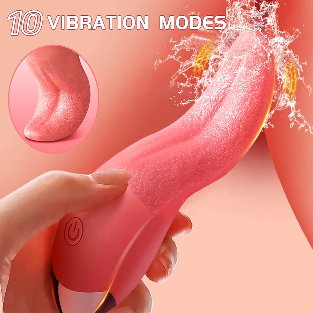 Powerful Tongue Licking Vibrator Adult Sex Toy For Women Nipple Vagina Clitoris Stimulator G Spot Vibrators Female Masturbation