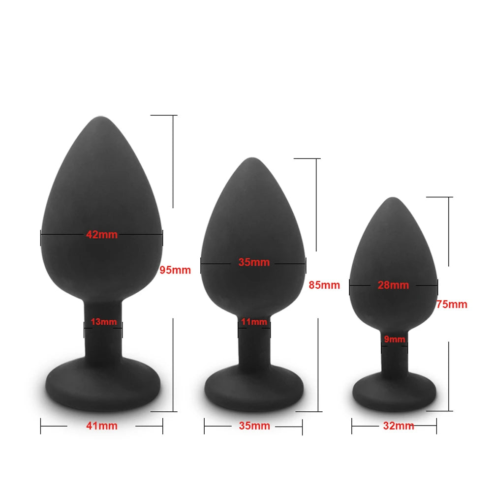 4pcs Soft Silicone Anal Plug Mini Erotic Bullet Vibrator Butt Plug Sex Toy for Men Women Gay Couples Anal Stimulator
