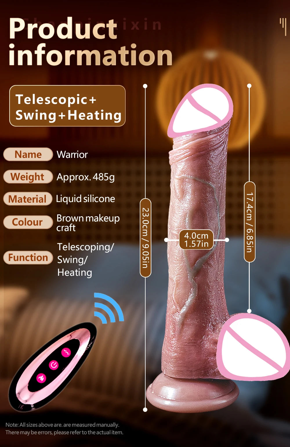 Big Dildo Vibrator Rechargeable Penis Artificial Telescopic Swing Heating Remote Control Vibrators For Women Silicone Dildos