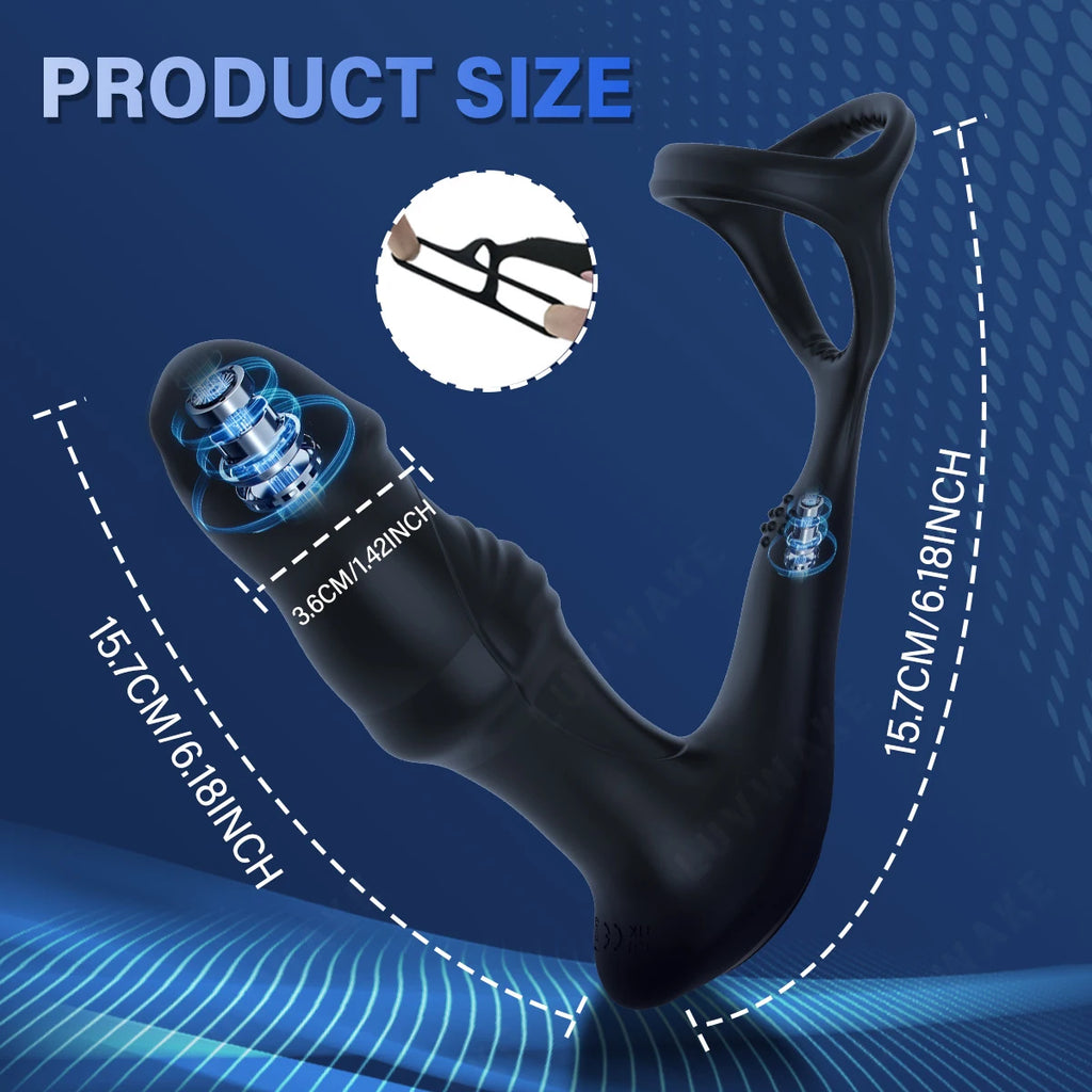 Penis Ring Cock Ring Dick Sleeve Male Prostate Massager Silicone Male Masturbator Male Anal Vibrator Adult Sex Toy for Men