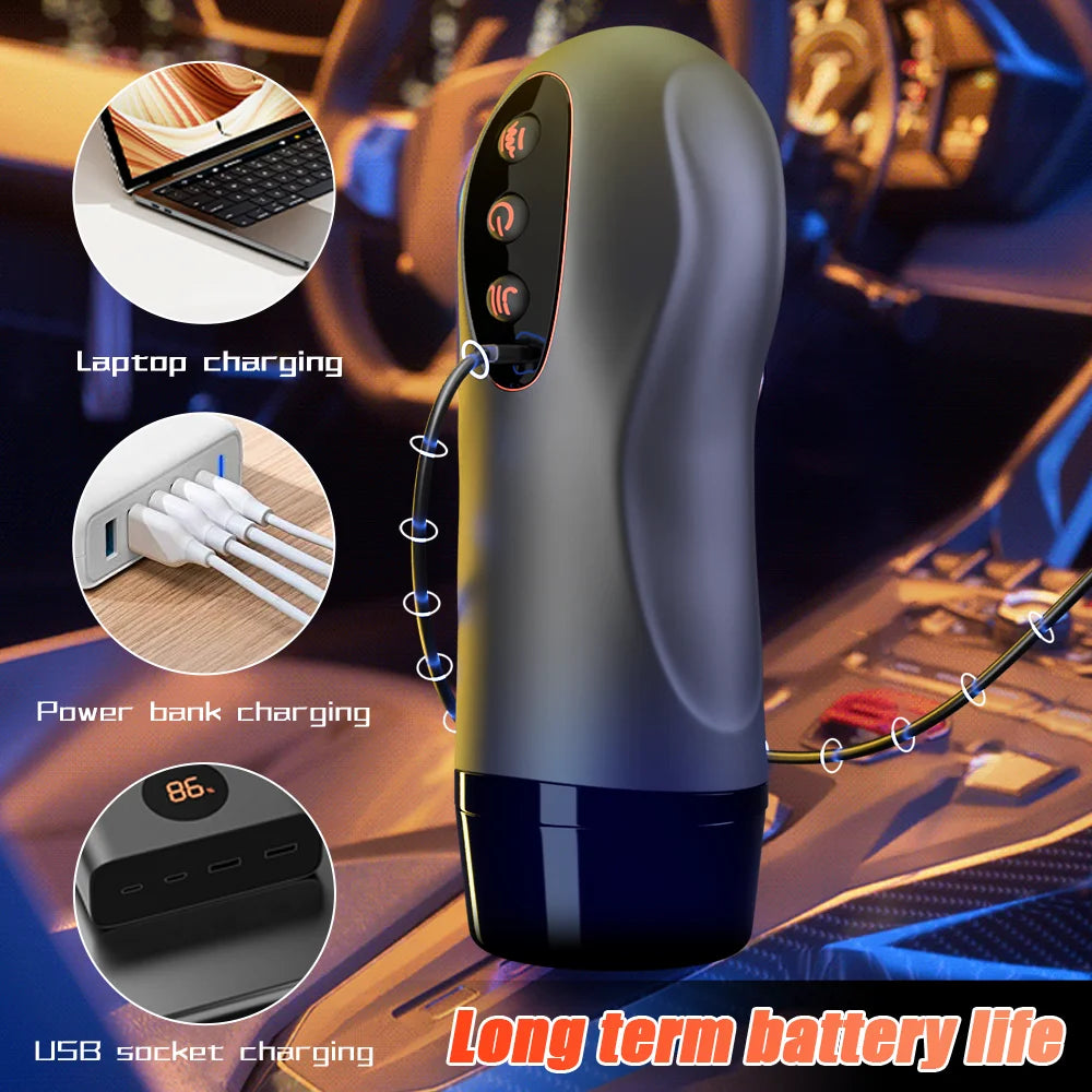 Sex Toy For Men Men's Masturbation Cup Heating Stimulation Vibrator Sexy Voice Free Portable Bracket Suction Cup Pocket Pussy