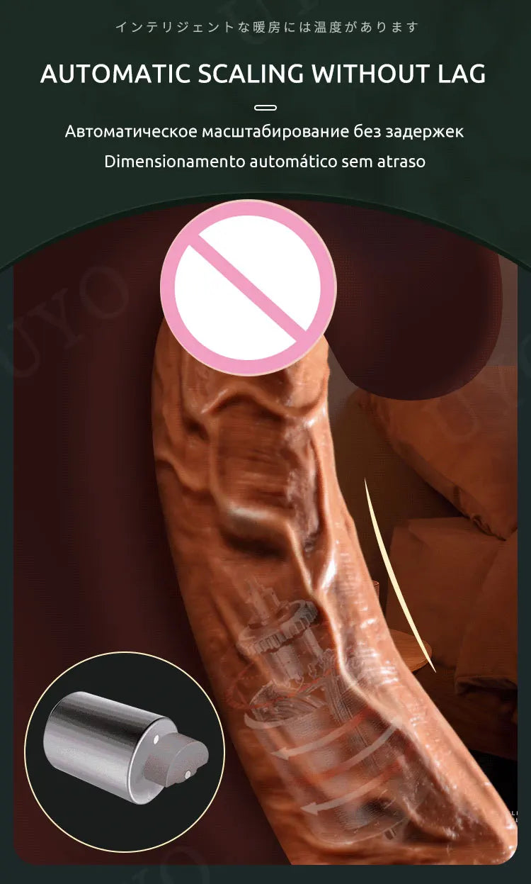 realistic big dildo vibrator penis telescopic swing heating silicone dildos female remote control vibrators for women UYO