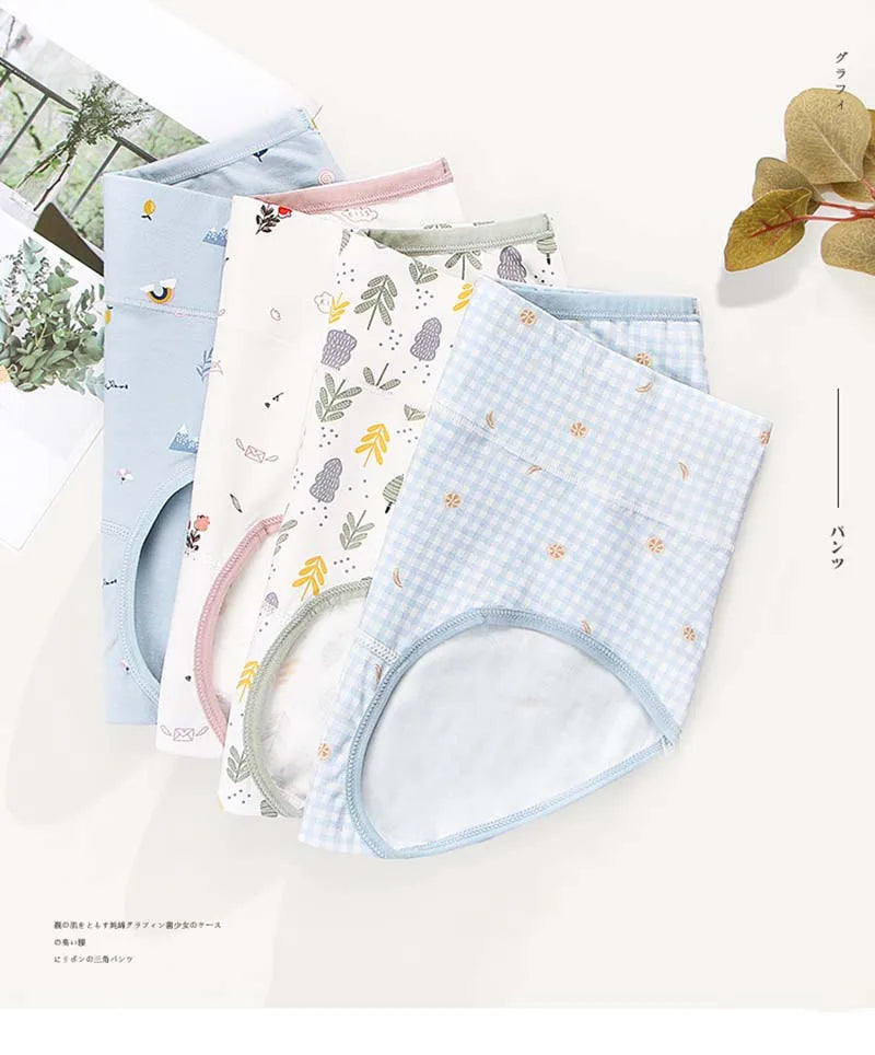 Women's Underwear Cotton High Waist Panties Female Abdominal Briefs Girls Graphene Antibacterial Underpant Ladies Sexy Lingeries