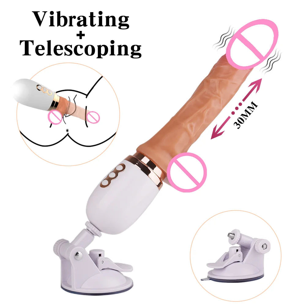 Adult Toy for Women Thrusting Dildo Telescopic Vibrator Sex Machine G Spot Vagina Stimulation Vagina Massager Sex Toy for Women 
