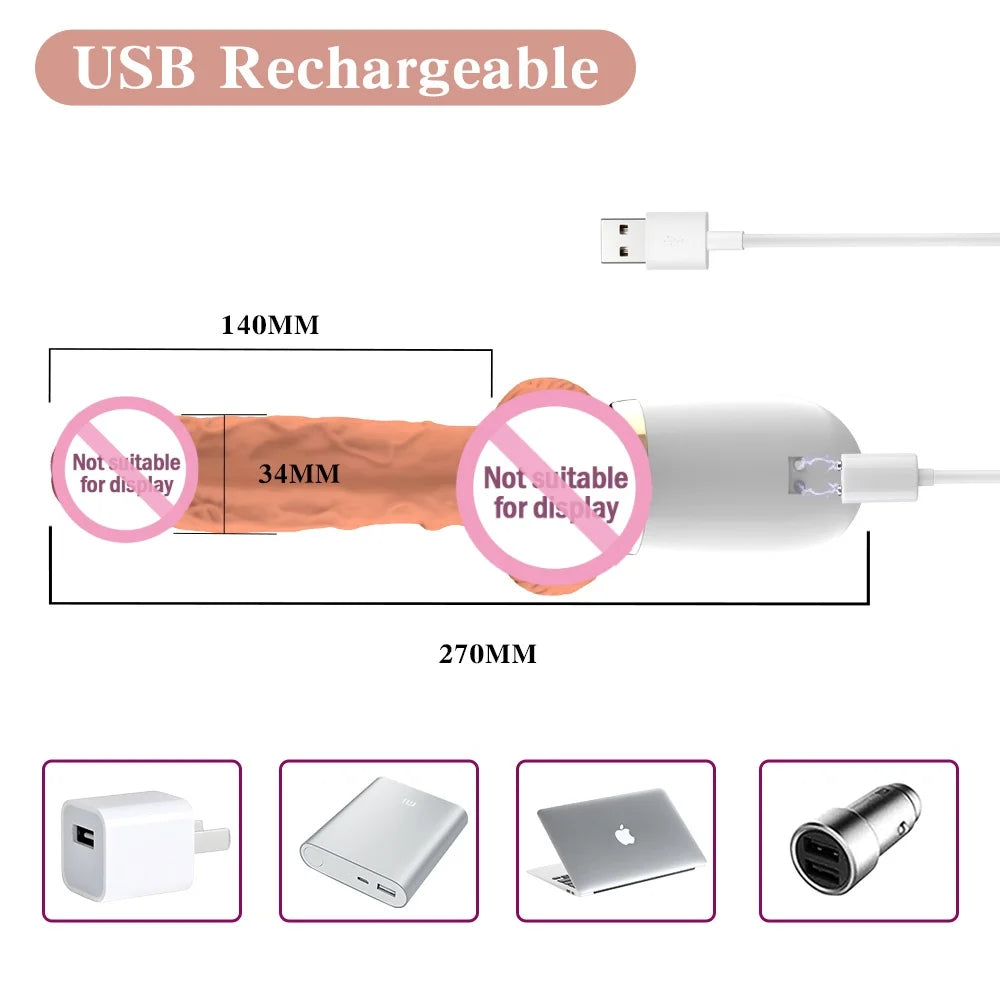 Adult Toy for Women Thrusting Dildo Telescopic Vibrator Sex Machine G Spot Vagina Stimulation Vagina Massager Sex Toy for Women 