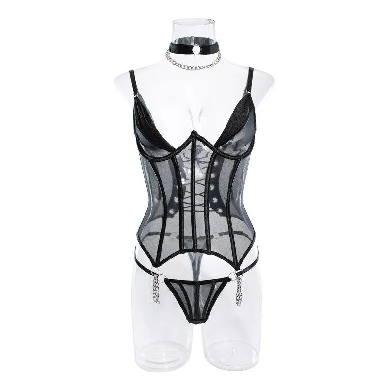 Romantic Lingeries Set Sexy Bra & Corset Lingeries for Woman Full Network Lingerie Femme Sexys Sexy Outfit Women Bodysuits G-row