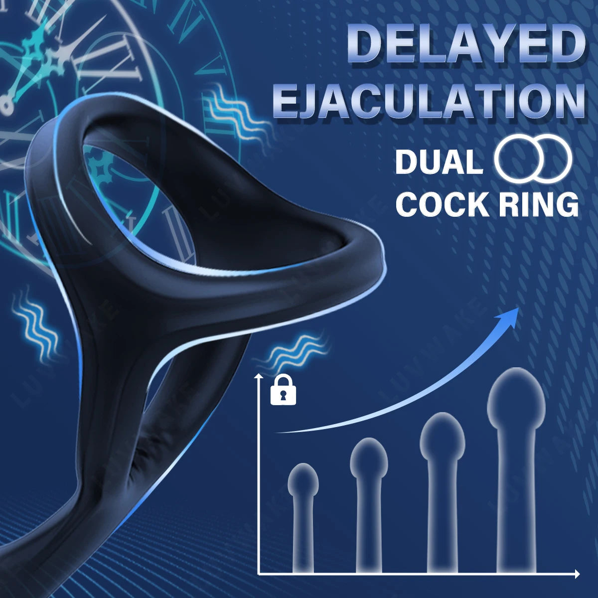 Penis Ring Cock Ring Dick Sleeve Male Prostate Massager Silicone Male Masturbator Male Anal Vibrator Adult Sex Toy for Men