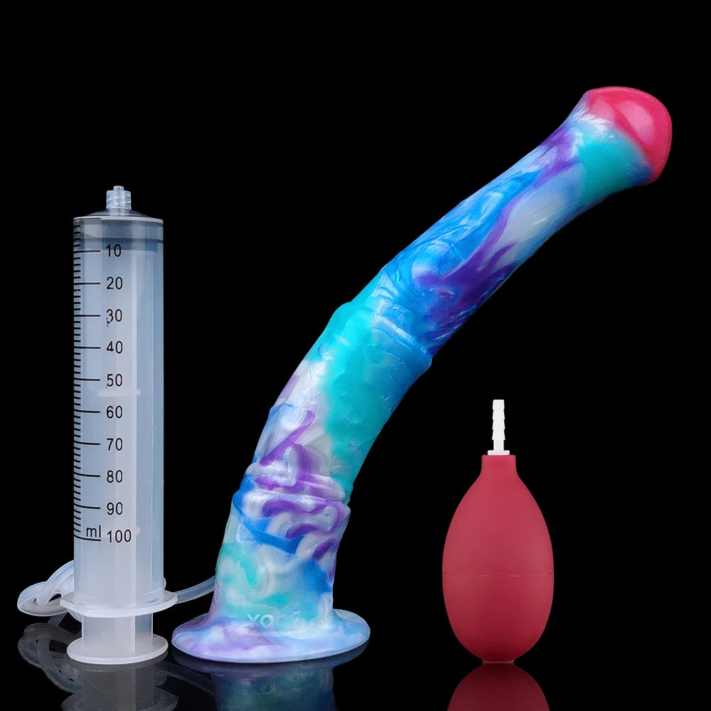 YOCY Realistic Horse Dildo Ejaculating Fantasy Long Animal Penis Silicone Anal Dildos For Masturbator Sex Toy For Women Men