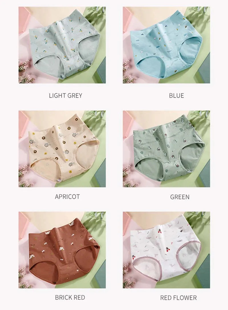 Women's Underwear Cotton High Waist Panties Female Abdominal Briefs Girls Graphene Antibacterial Underpant Ladies Sexy Lingeries