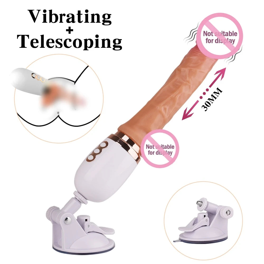 Adult Toy for Women Thrusting Dildo Telescopic Vibrator Sex Machine G Spot Vagina Stimulation Vagina Massager Sex Toy for Women 