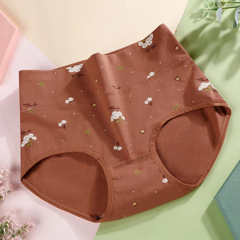 Women's Underwear Cotton High Waist Panties Female Abdominal Briefs Girls Graphene Antibacterial Underpant Ladies Sexy Lingeries