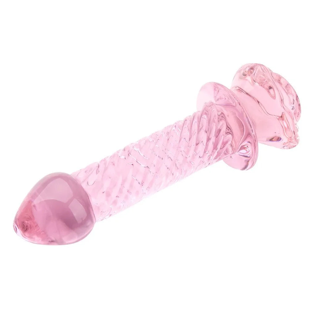 Sex Toy for Women Glass Anal Dildos Long Anal Plug Pink Glass Butt Plug Smooth But Plug Women Masturbation Dildos Female Sex Toy