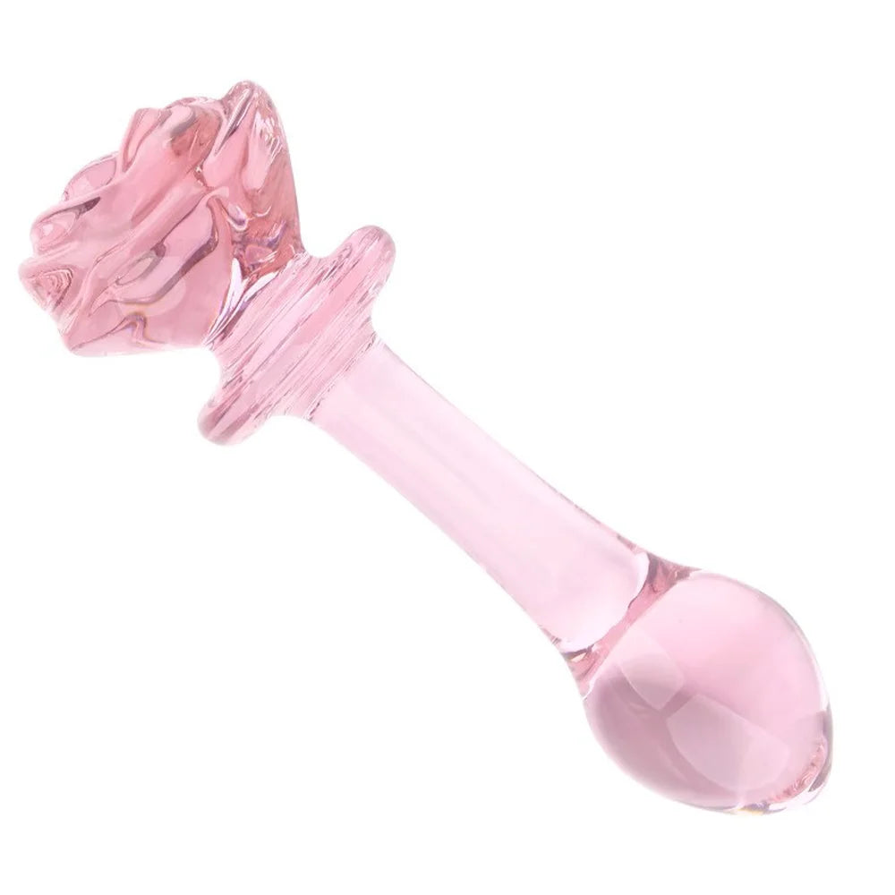 Sex Toy for Women Glass Anal Dildos Long Anal Plug Pink Glass Butt Plug Smooth But Plug Women Masturbation Dildos Female Sex Toy