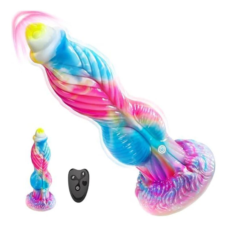 HESEKS 10.2 inch Thrusting Dildo Vibrator Realistic Huge Vibrating Penis Anal Stimulatior Monster Big Dildos with Remote Control