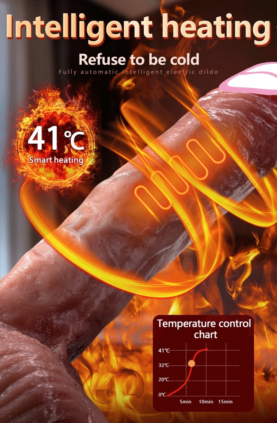 Automatic Thrusting  Wireless Vibrator Telescopic Dildos For Women Big Dildo Vibrador Heating Skin Feeling Realistic Penis 18+