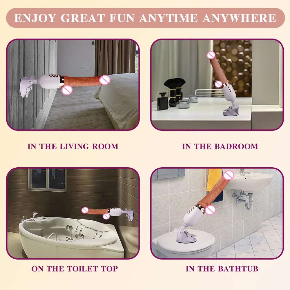 Adult Toy for Women Thrusting Dildo Telescopic Vibrator Sex Machine G Spot Vagina Stimulation Vagina Massager Sex Toy for Women 