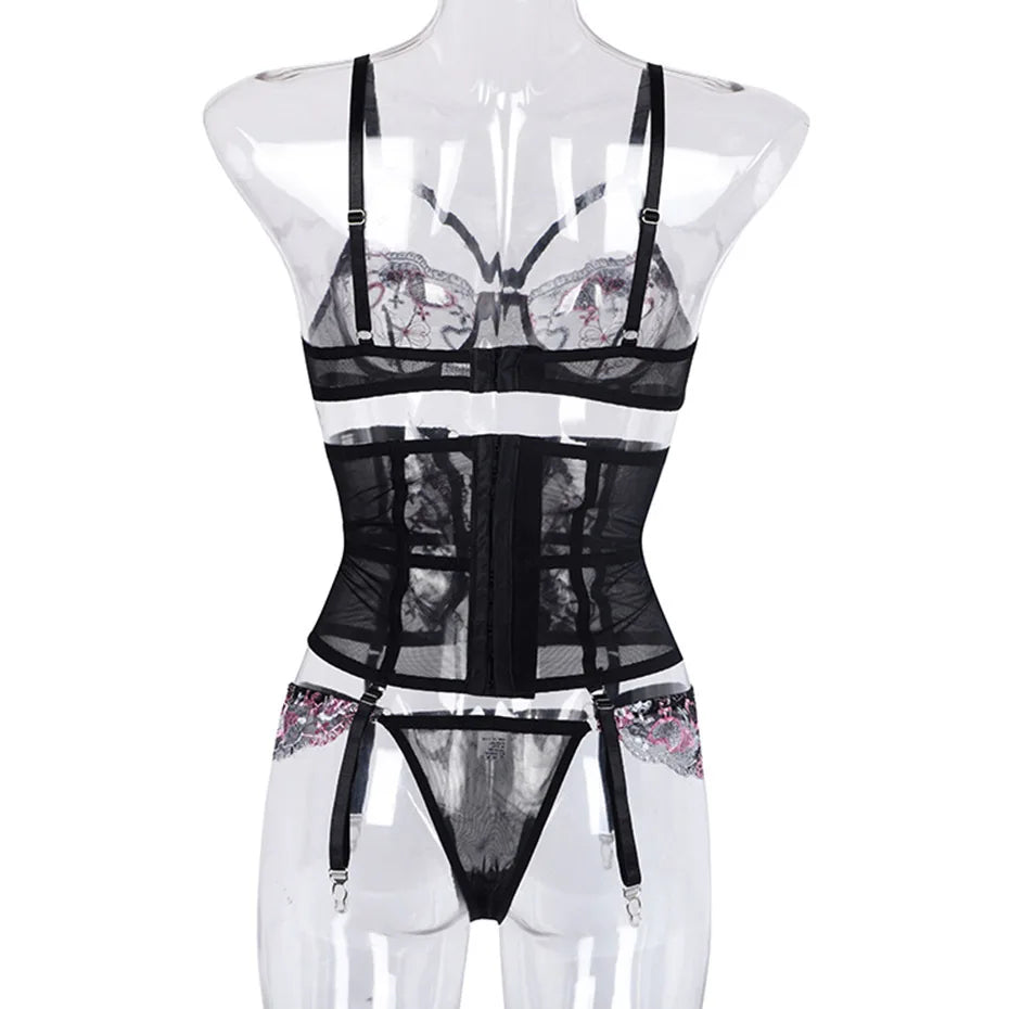 New Women's Underwear Sets Sexy Sets Bra Ladies Romantic Lingeries for Woman Lingerieset Dames Ensemble Lingeries Femmes Below