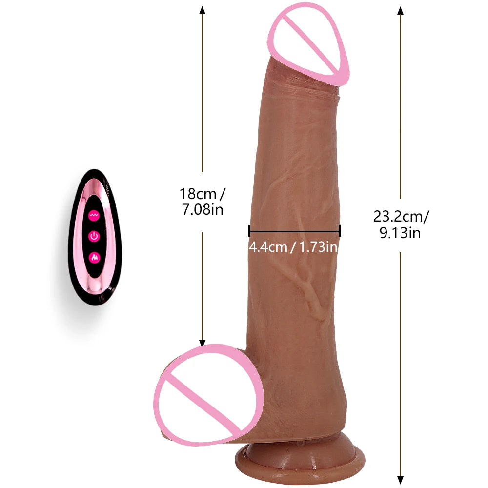 Big Dildo Vibrator Rechargeable Penis Artificial Telescopic Swing Heating Remote Control Vibrators For Women Silicone Dildos