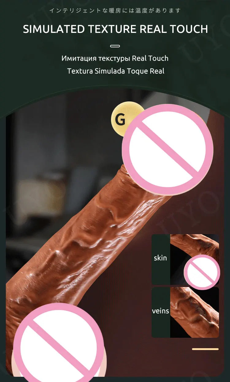 realistic big dildo vibrator penis telescopic swing heating silicone dildos female remote control vibrators for women UYO