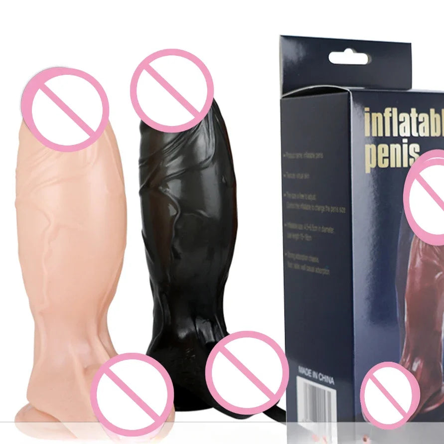 Inflatable Dildos Adjustable Size New Realistic Dildos Erotic Dildo Artificial Penis G-spot Large Anal plug Female masturbation