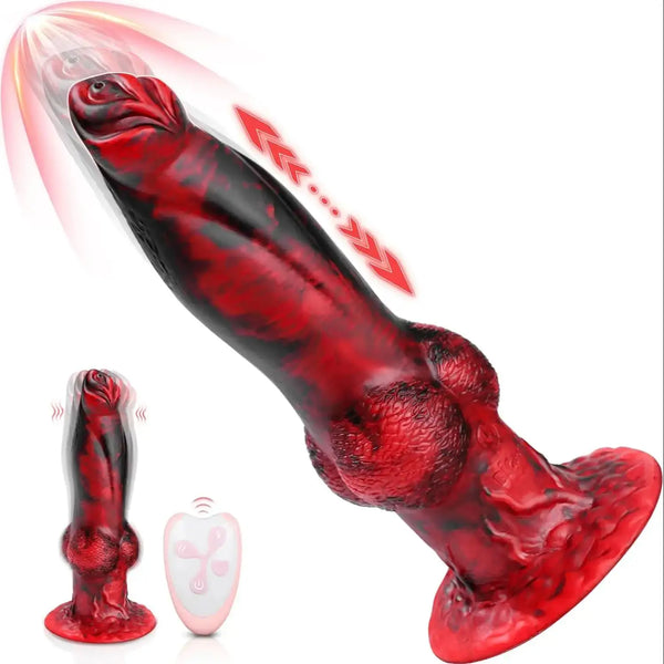 HESEKS 10.2 inch Thrusting Dildo Vibrator Realistic Huge Vibrating Penis Anal Stimulatior Monster Big Dildos with Remote Control
