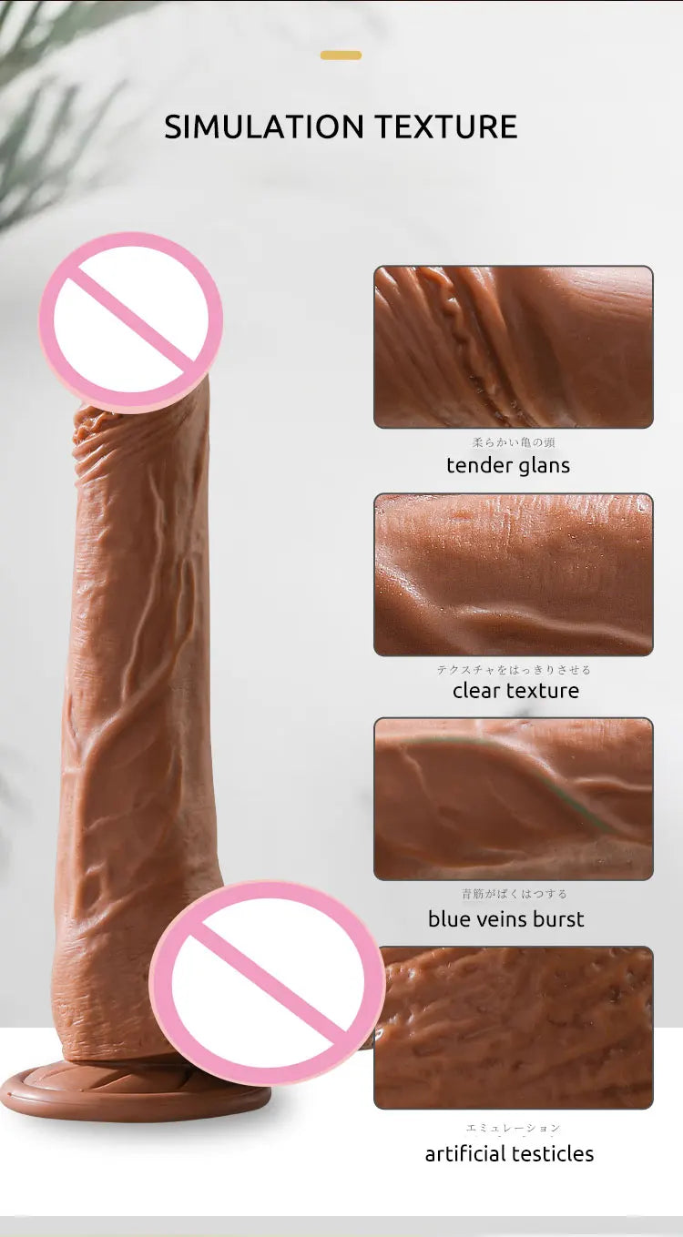 realistic big dildo vibrator penis telescopic swing heating silicone dildos female remote control vibrators for women UYO