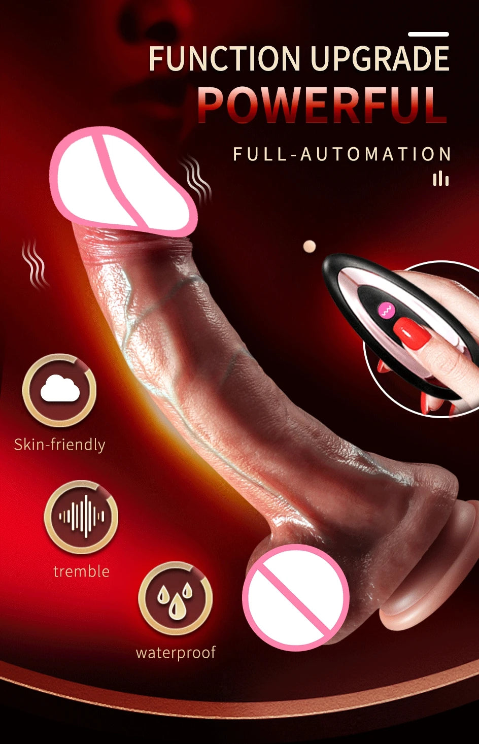 Wireless Vibrator Telescopic Dildos For Women Big Dildo Vibrador Heating Skin Feeling Dick Realistic Penis Large falos Silicone
