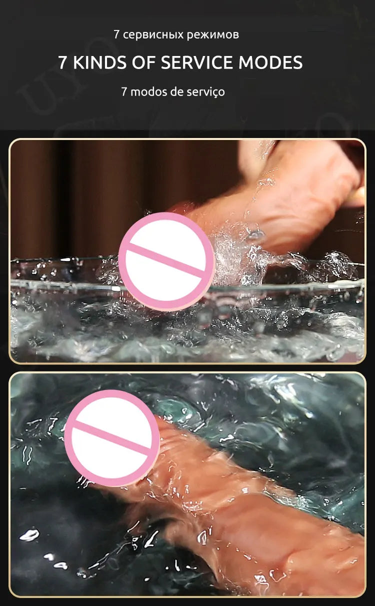 realistic big dildo vibrator penis telescopic swing heating silicone dildos female remote control vibrators for women UYO